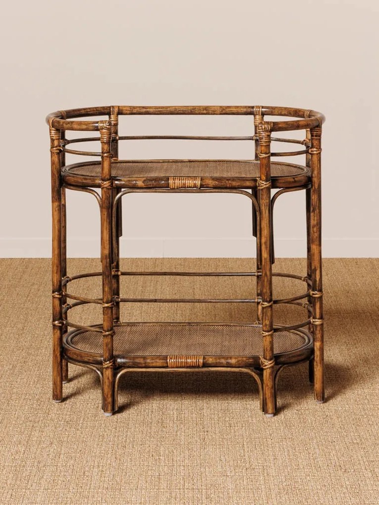 Consola din rattan, cu 2 rafturi, Veracruz