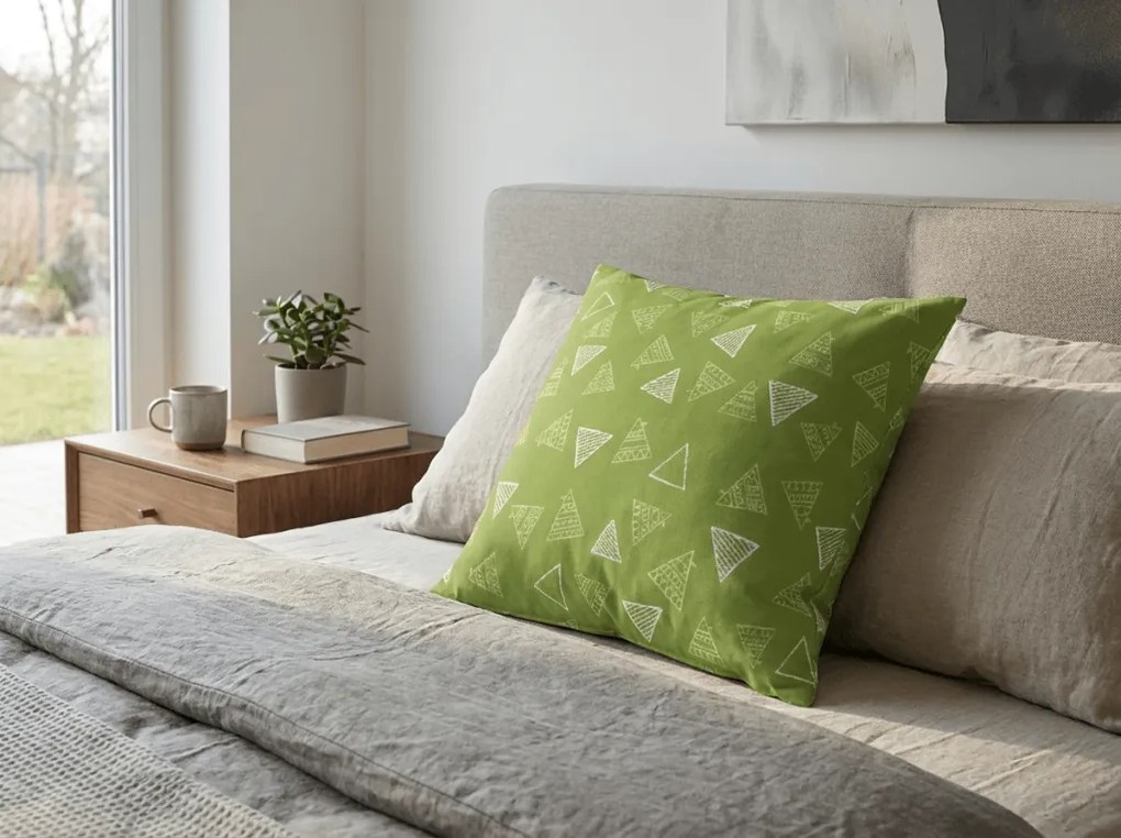 Husa pentru perna din microfibra TREVA 45x45 cm, verde