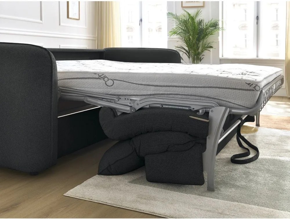 Canapea neagră 216 cm Achille – Bobochic Paris