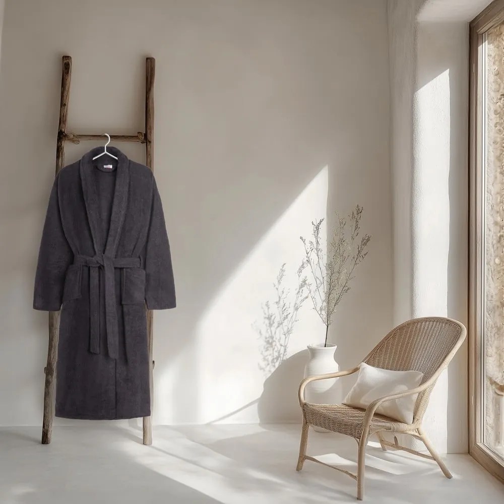 Halat gri antracit M/L din bumbac Terry – HIP