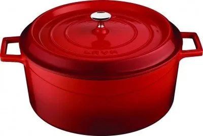 Lava Oală din fontă rotundă 28 cm, roșu, diam. 28 cm
