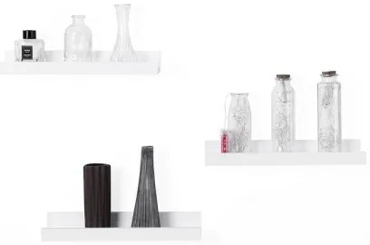 Set de 3 rafturi de perete SHELFY, albe