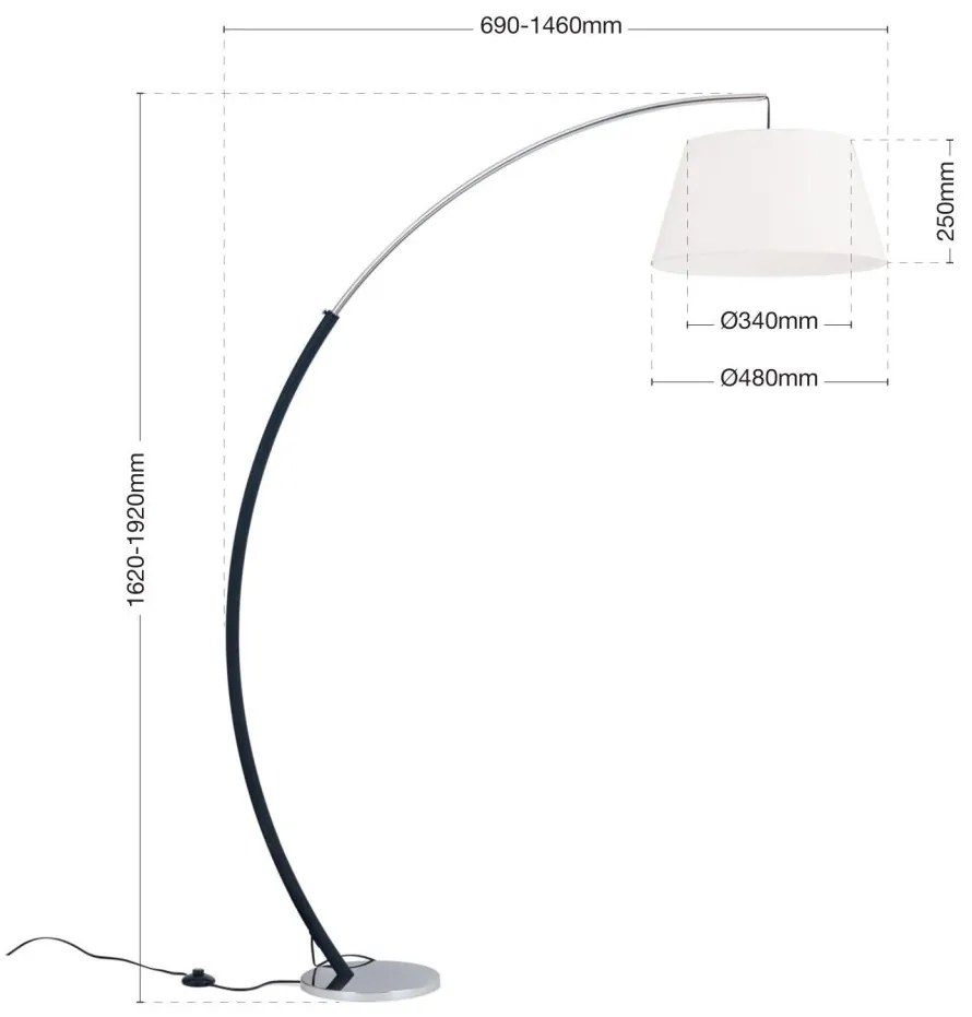 Lampadar/Lampa de podea tip arc design modern PHILIPP