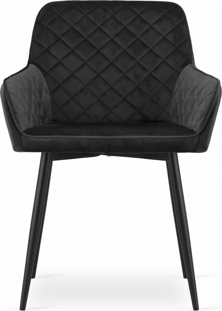 OFERTA Scaun de catifea negru NOLA II. calitate secundara