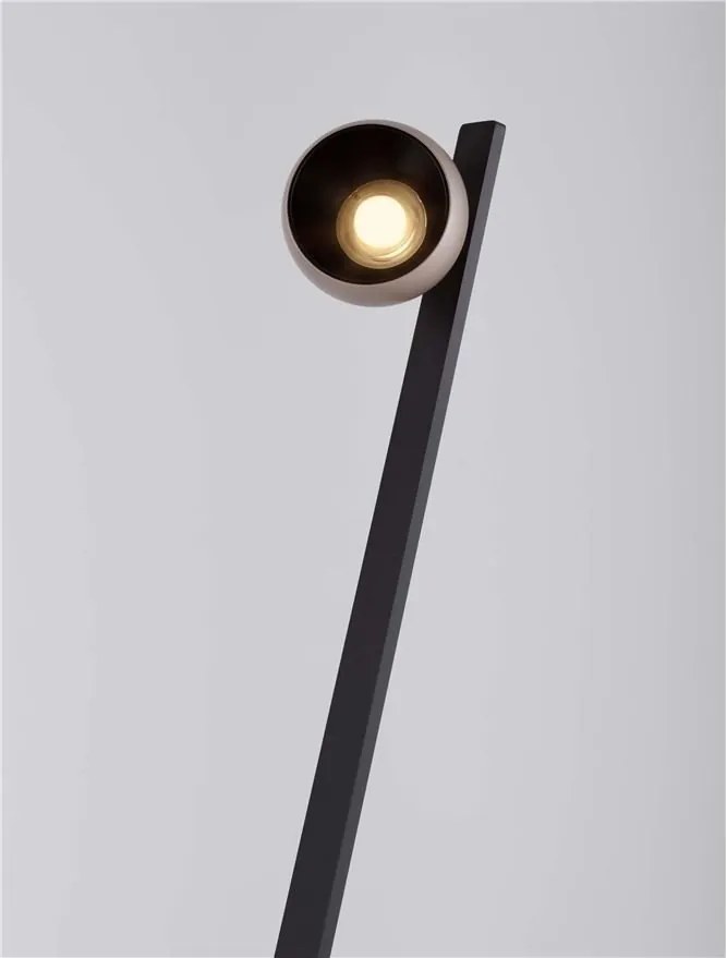 Lampadar/Lampa de podea LED stil minimalist LUSA negru/cafeniu