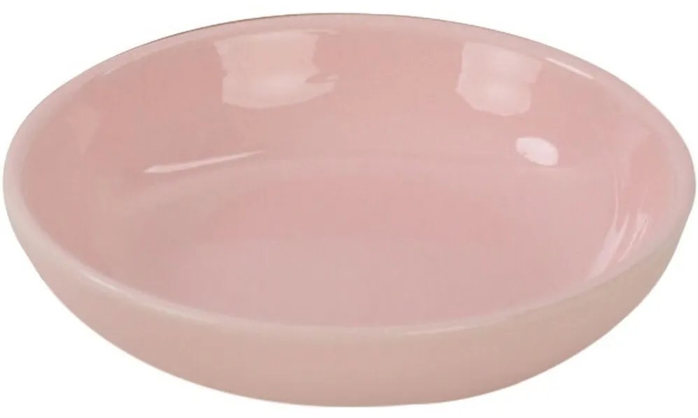 Set de 6 boluri ceramice Lunis 13 cm, roz deschis