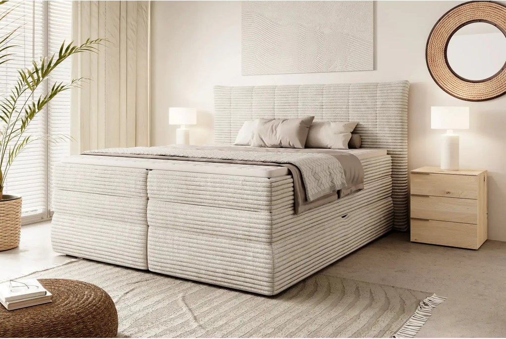 Pat boxspring AMBER 180x200, personalizabil materiale gama Oferta Avan