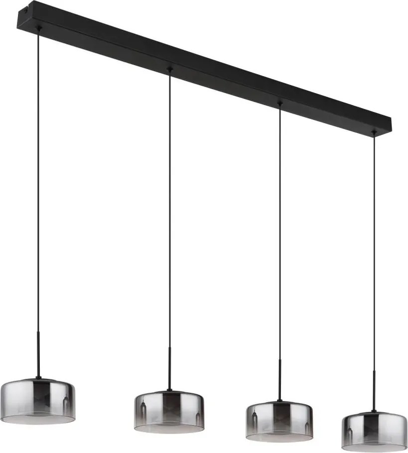 Globo 16024-4 - candelabru LED suspendat pe cablu BELINDA LED/24W/230V negru/fumuriu