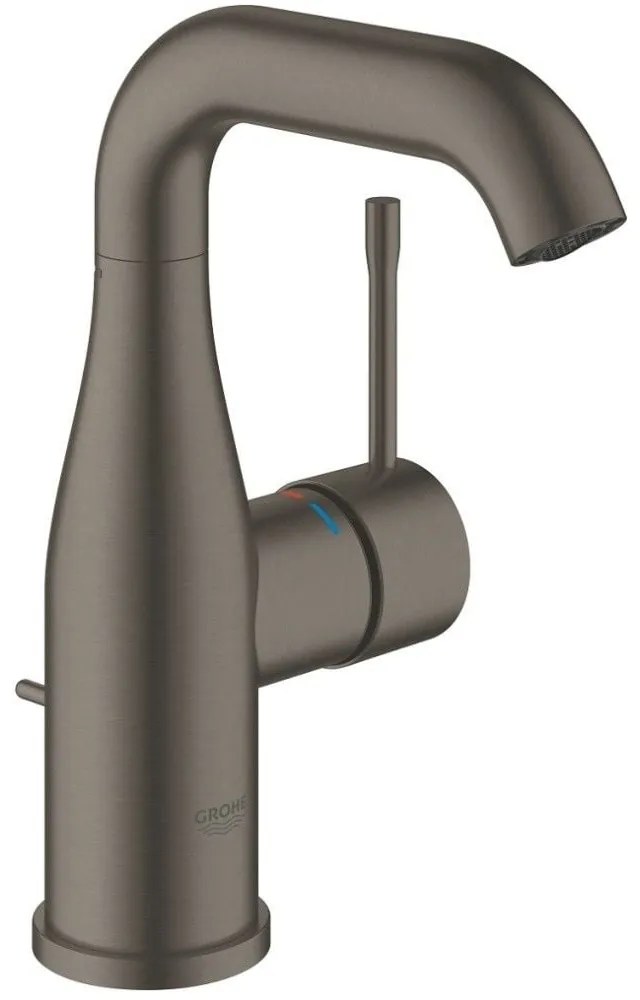 Baterie chiuveta baie antracit mat Grohe Essence, M cu ventil pop-up