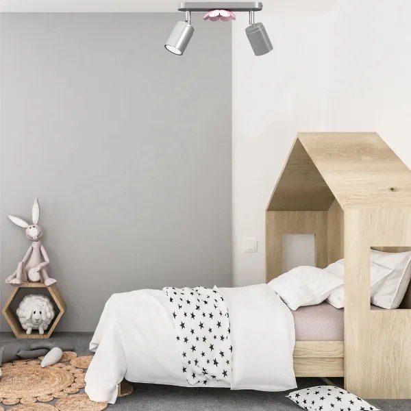 Spot FLOWER 2xGU10/8W/230V crom mat