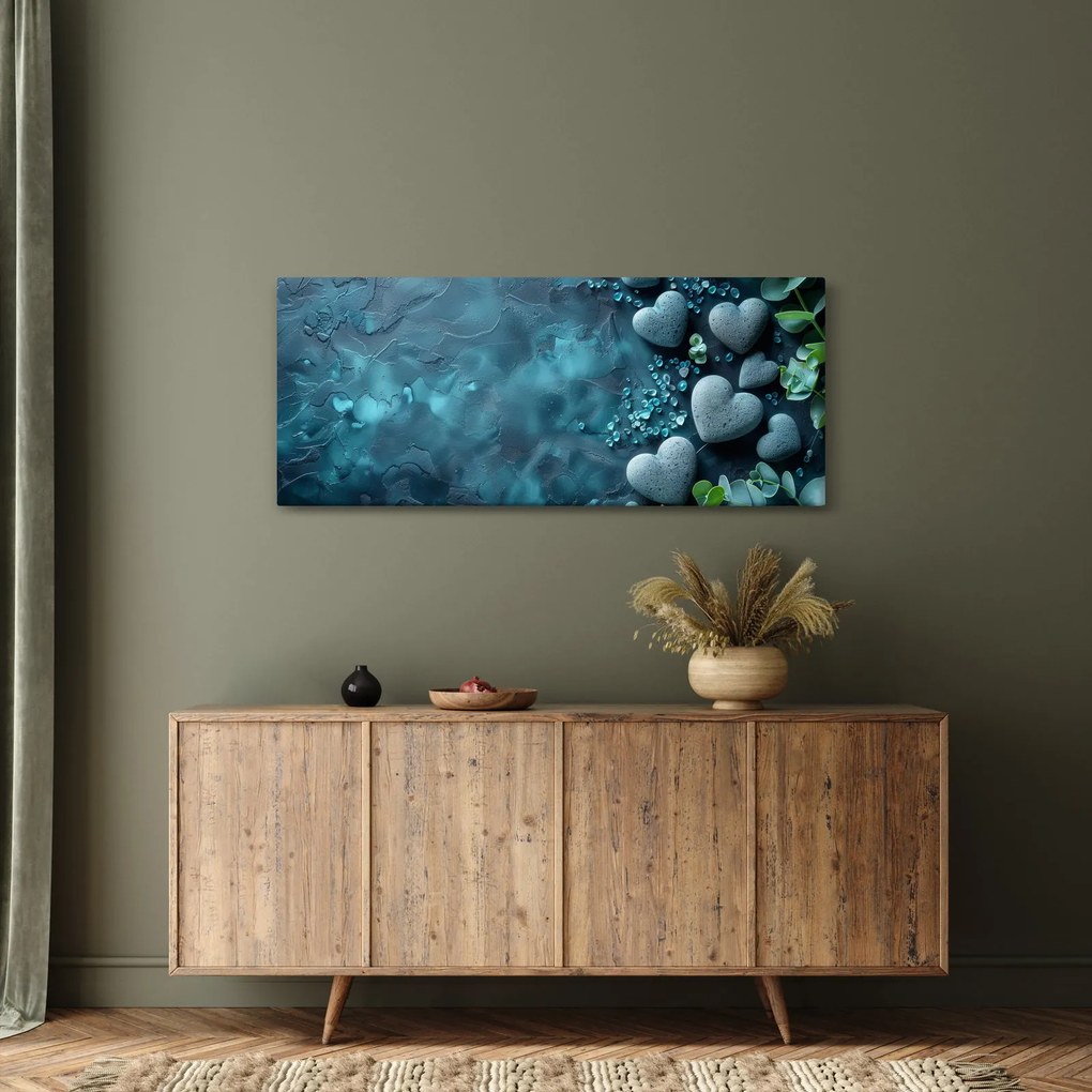 Tablou - Pietre în formă de inimă (120x50 cm)