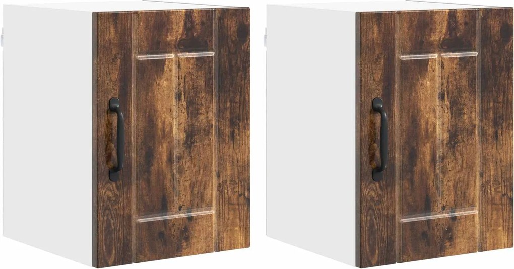 vidaXL Dulap de bucătărie 2 pcs Stejar fumuriu 30 x 31 x 40 cm