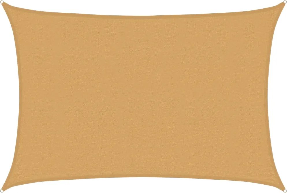 vidaXL Pânză parasolar nisipiu dreptunghiular 2,5x3,5 m HDPE 160 g/m²