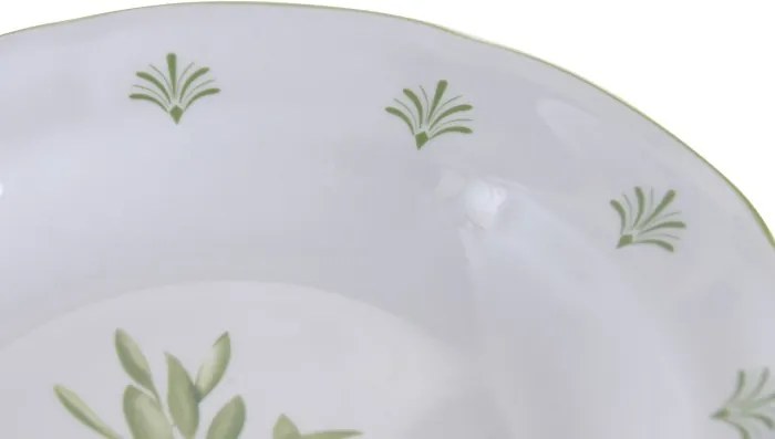 Farfurie adânca stil Mediterraneean verde , din portelan , "Oliv"