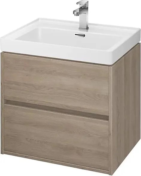 Dulap suspendat pentru lavoar Cersanit Crea mdf stejar 60 cm