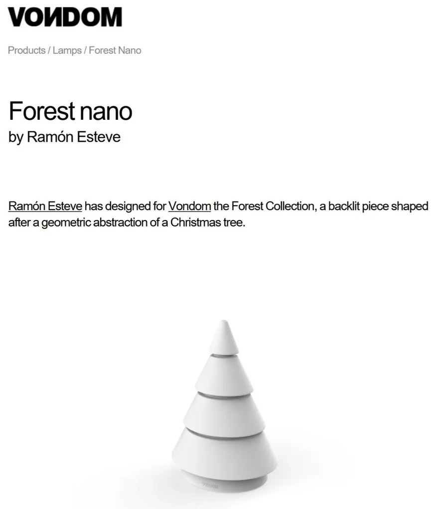 Mini Brad Decorativ NANO FOREST ILUMINAT LED Vondom