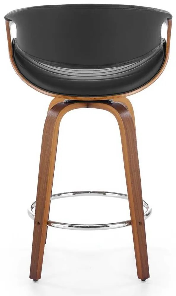 Scaun de bar Scarlet, negru / nuc