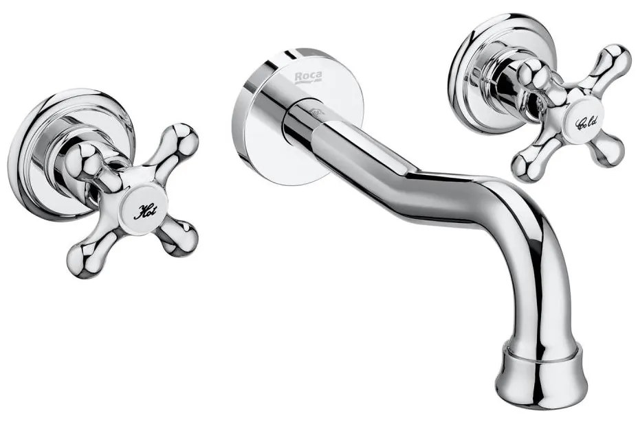 Roca A5A474BC00 - Baterie încastrată pentru lavoar CARMEN, crom