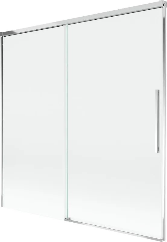 Mexen Rox perete despărțitor pentru cadă, cu 2 aripi glisante, 160 x 150 cm, transparent, crom - 8C9-160-001-01-00
