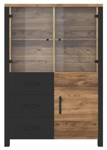Vitrină Olan 3D3S (appenzeller + Negru). 1096855