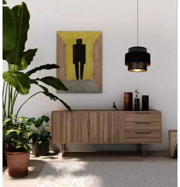 Lustră pe cablu NESS 1xE27/60W/230V neagră