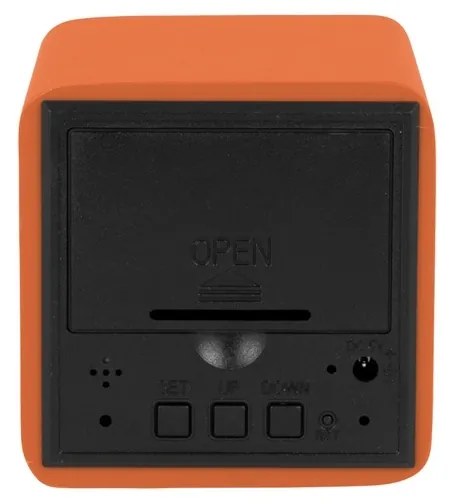 Karlsson 5982OR ceas LED de design cu alarmă,portocaliu, 7 cm