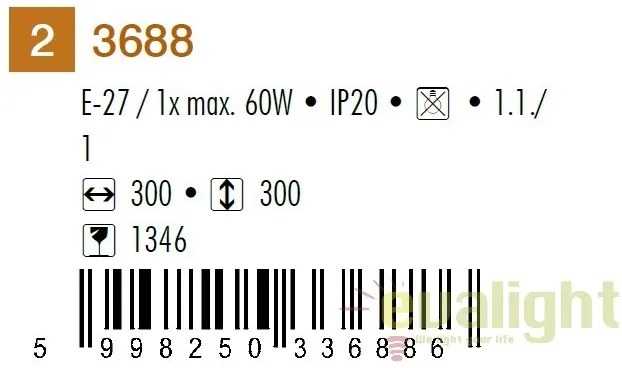 Aplica de perete, Nedda 3688 RX