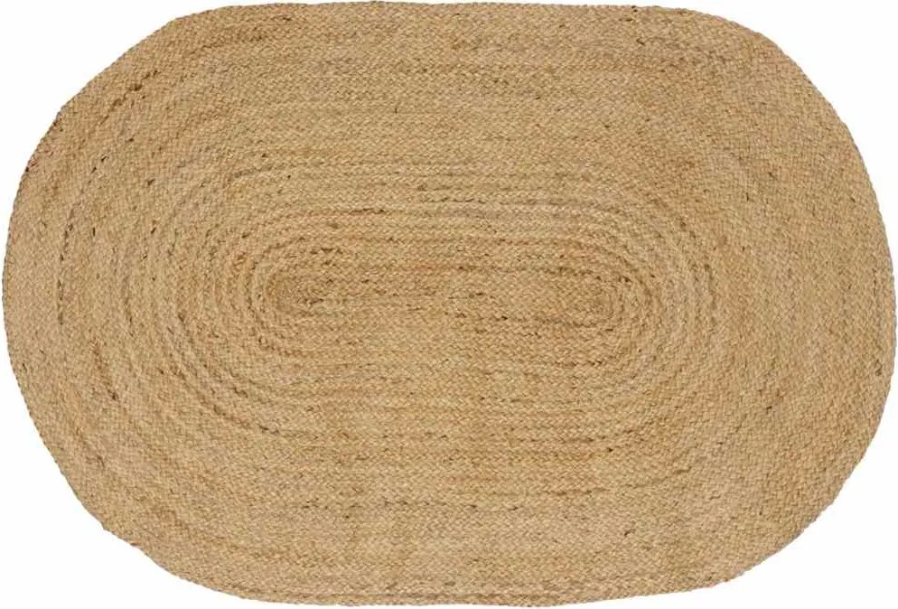 vidaXL Covoare de zonă Oval natural 205 x 305 cm Iută