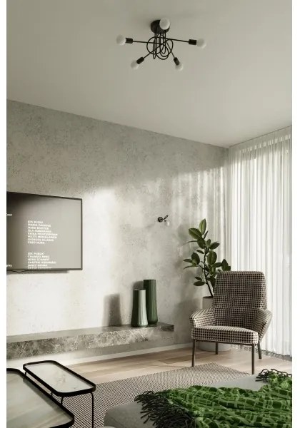 Lampă de perete Sollux SL.1433 LOOP 1xE27/15W/230V negru