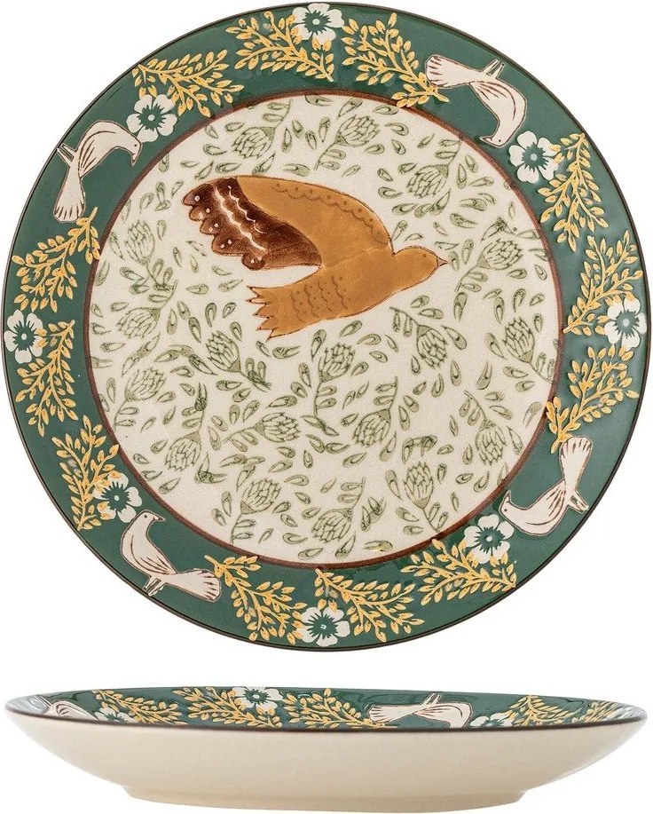 Farfurie verde pentru desert din gresie ø 16 cm Hezha – Bloomingville