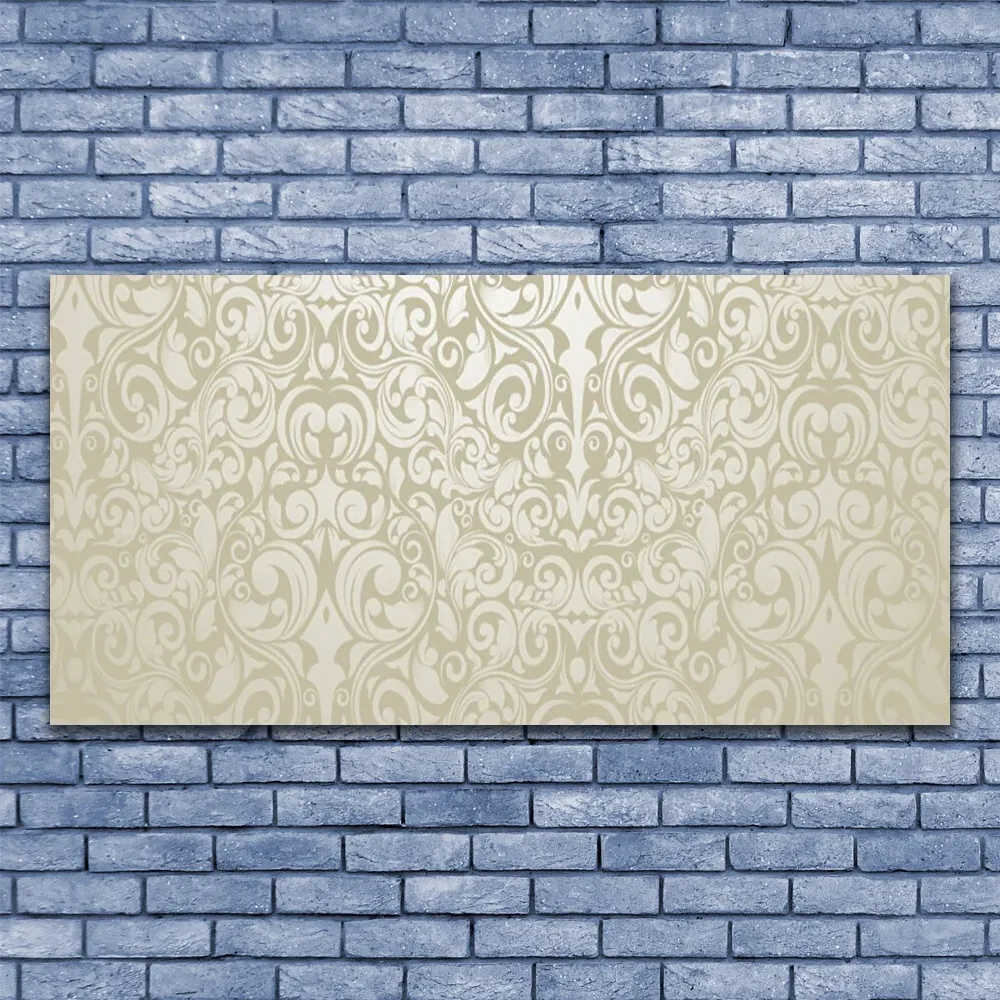 Tablou pe sticla Abstract Art White