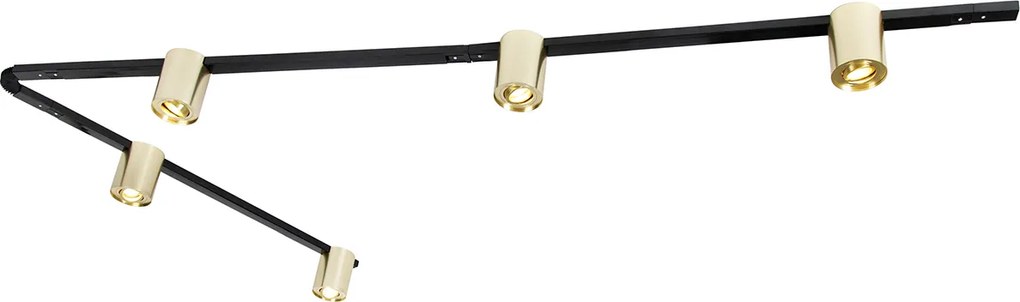 Sistem de șine auriu și negru cu 5 puncte monofazat - Rondoo Up