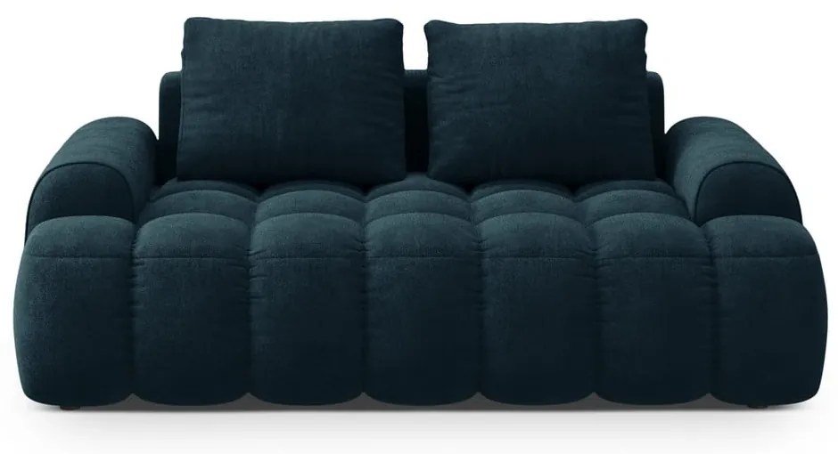 Canapea petrol cu tapițerie din catifea 175 cm Linz – Cosmopolitan Design