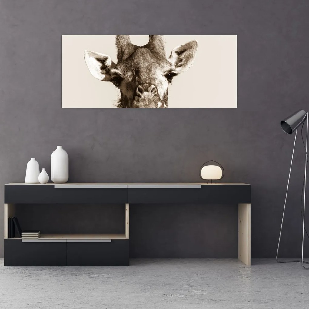 Tablou - Portret de girafă, de epocă (120x50 cm)