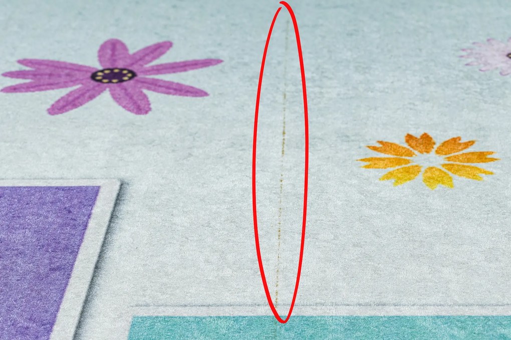 BAMBINO 1075 covor lavabil Grădină hopscotch, numere pentru copii anti-alunecare - verde - SECUNDAR-COTATI PRODUSUL