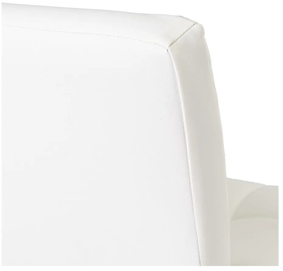 Scaune de bar albe cu înălțime ajustabilă 2 buc. din imitație de piele (înălțime șezut 93 cm) – Casa Selección