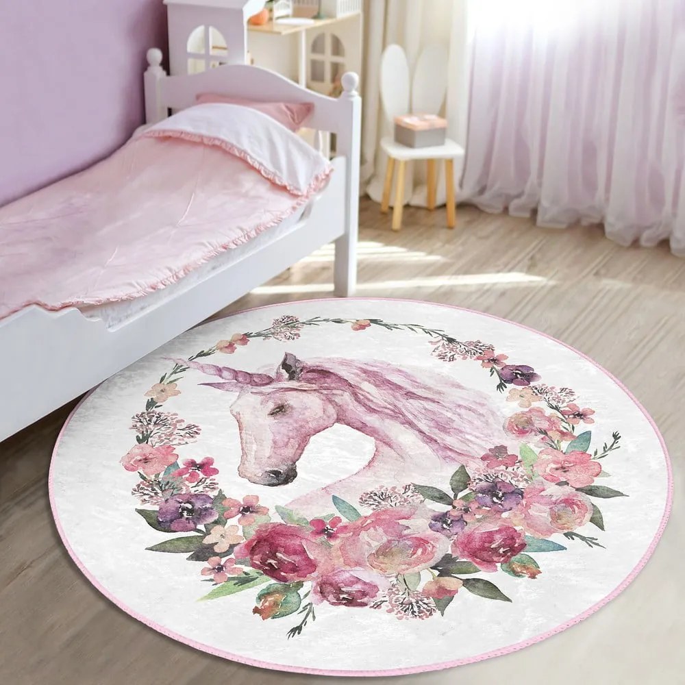 Covor pentru copii roz ø 80 cm Comfort – Mila Home