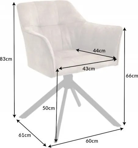 Set de 2 scaune pivotante Loft, sampanie