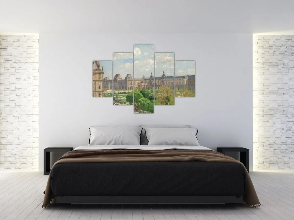 Tablou - Camille Pissarro, Place du Carrousel, Paris, reproducere (150x105 cm)