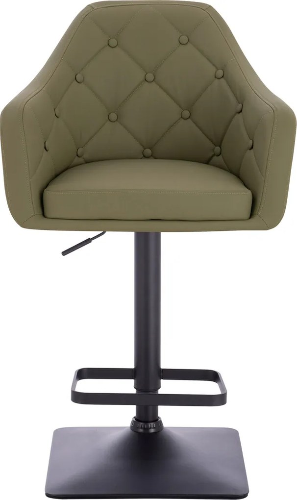 HR831KW Scaun Khaki Piele Ecologica Premium Soft cu Bază Neagră