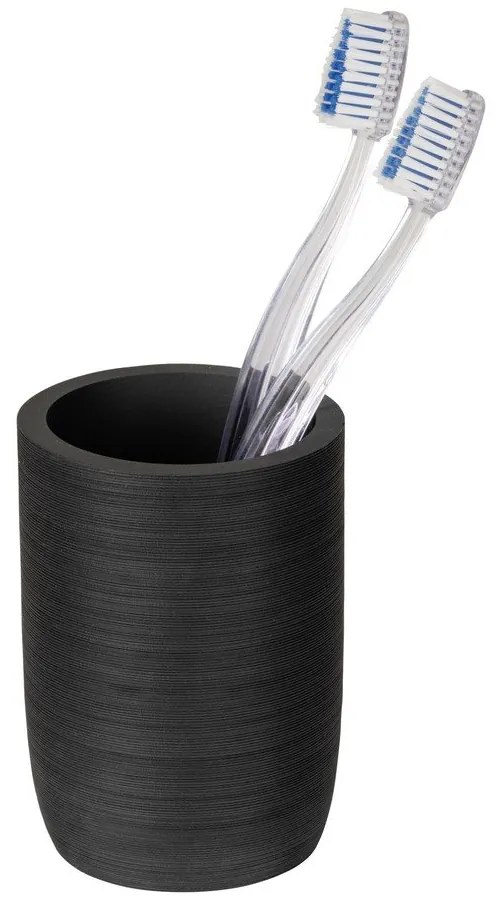 Suport pentru periuța de dinți negru din polirășină Altavalle – Wenko