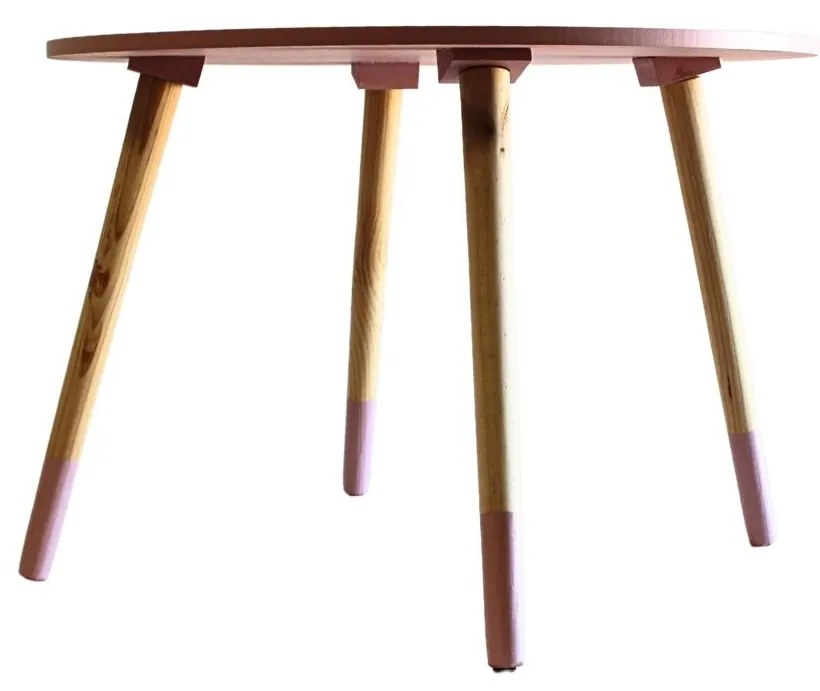 Masă pentru copii, H&S Collection, din MDF, roz , 60cm, înălțime 41 cm