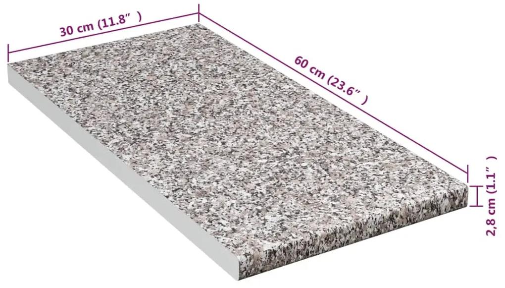 Blat de bucatarie, gri cu textura granit, 30x60x2,8 cm, PAL gri granit, 30 x 60 x 2.8 cm, 1