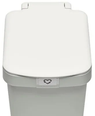 Coș cu pedală Brabantia StepUp 1008477, 10 L, Materiale ecologice, Deschidere mare, Gri deschis