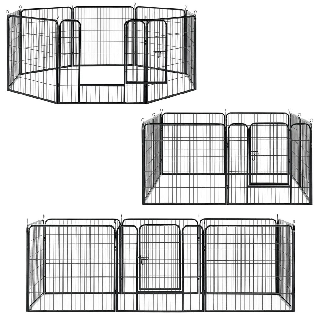 Juskys Pix metalic pentru catelusi -160x160x80cm