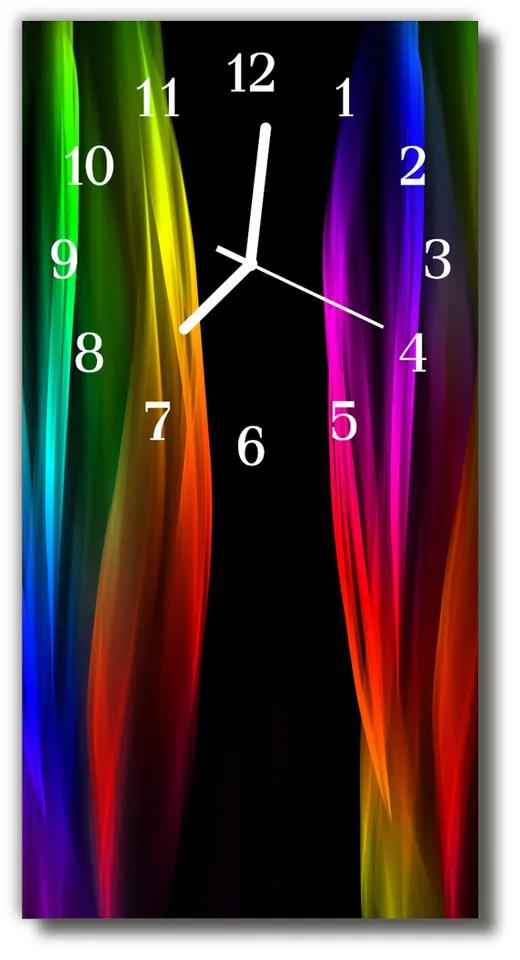 Ceas de perete din sticla vertical Culorile curcubeului colorate moderne
