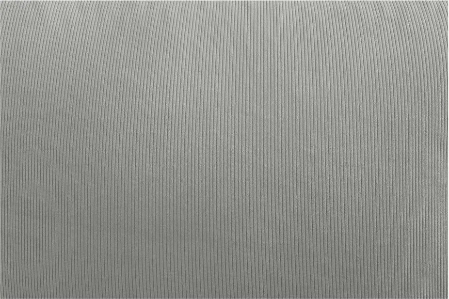 Fotoliu bean bag gri deschis cu tapițerie din catifea reiată Lilibet – Bobochic Paris