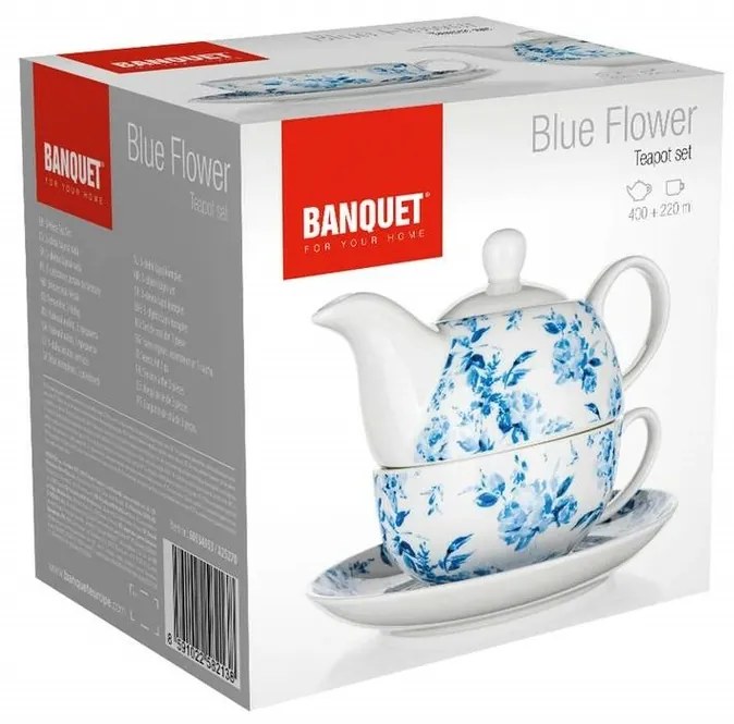 Set de ceai Banquet BLUE FLOWER 400 +  220 ml