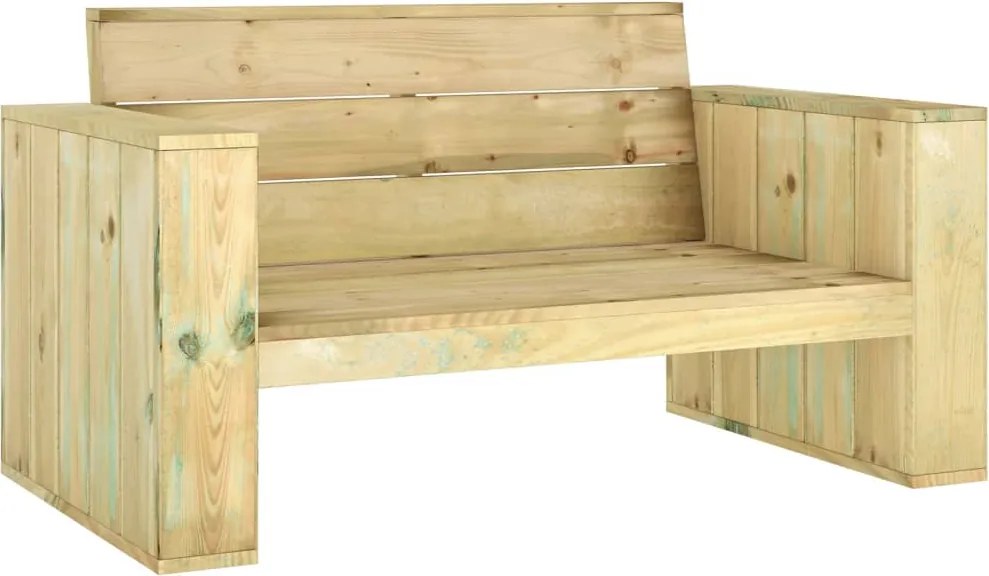 vidaXL Bancă de grădină, 139 cm, lemn de pin tratat
