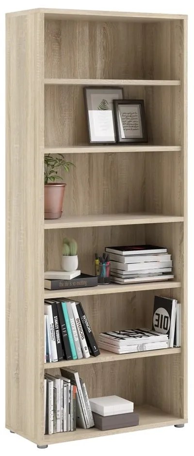 Bibliotecă modulară cu aspect de lemn de stejar 89x222 cm Prima – Tvilum